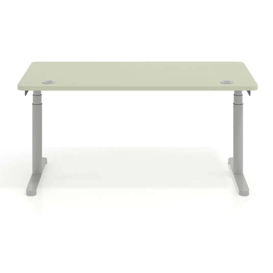 Escritorio Elevable Erghos Core estructura aluminio canto curvo