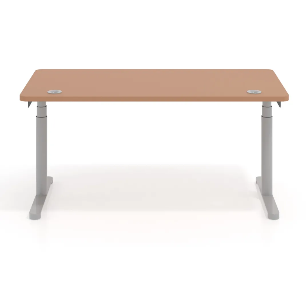 Escritorio Elevable Erghos Core estructura aluminio canto curvo