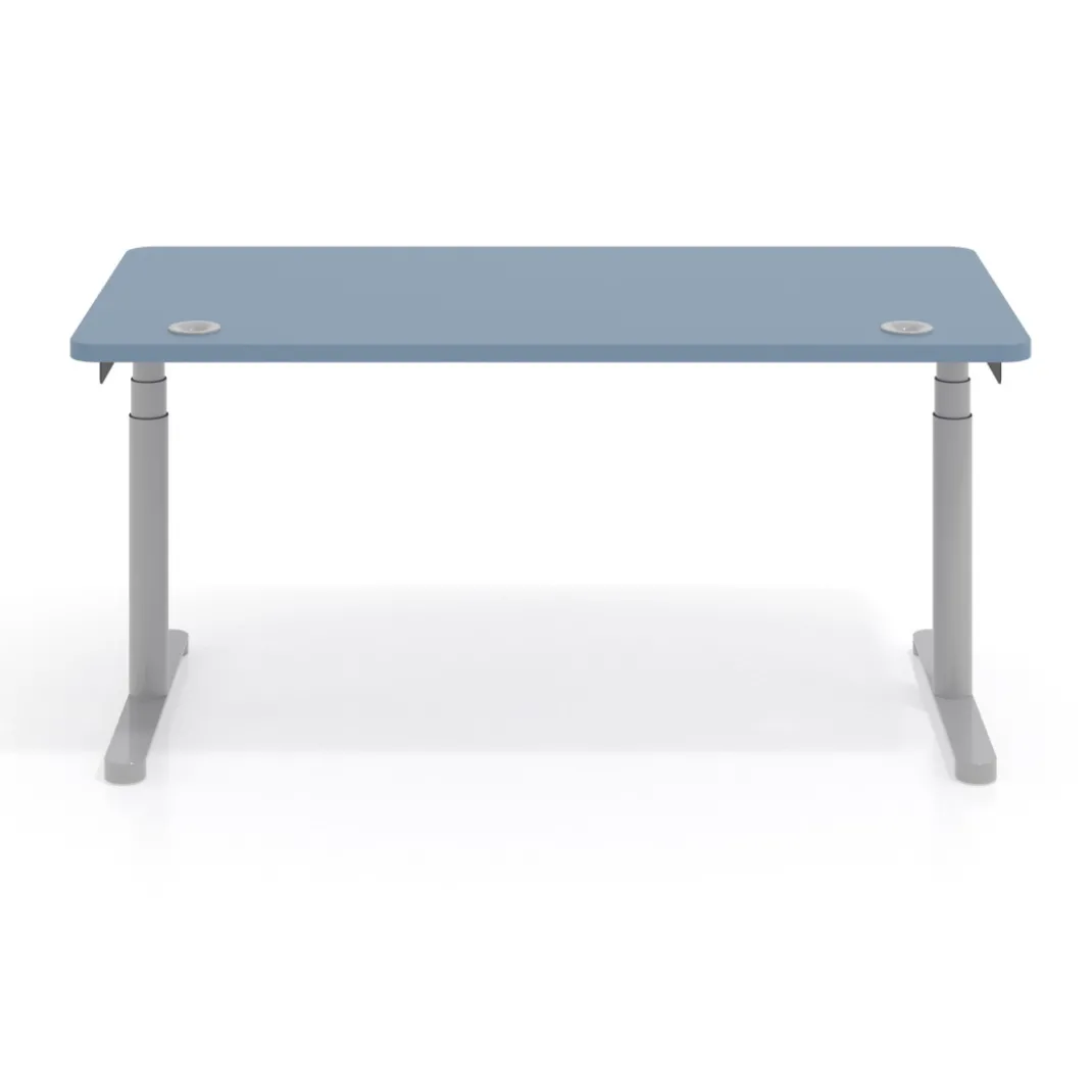 Escritorio Elevable Erghos Core estructura aluminio canto curvo