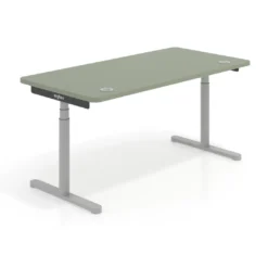 Escritorio Elevable Erghos Core estructura aluminio canto curvo