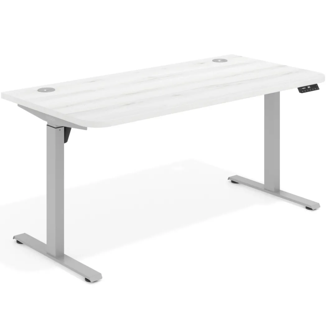 Escritorio Elevable Erghos Motion estructura aluminio 2 cantos curvos