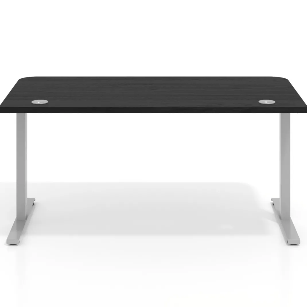 Escritorio Elevable Erghos Motion estructura aluminio 2 cantos curvos