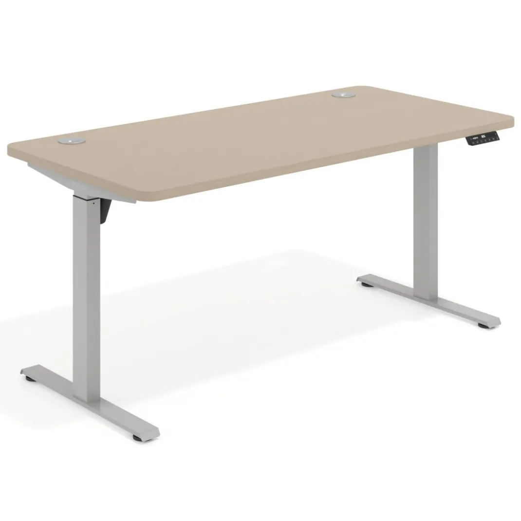Escritorio Elevable Erghos Motion estructura aluminio 4 cantos curvos