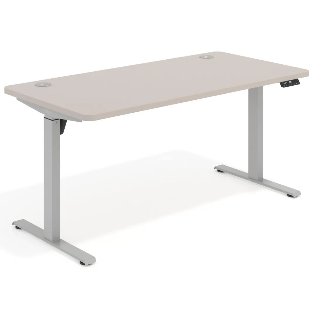 Escritorio Elevable Erghos Motion estructura aluminio 4 cantos curvos