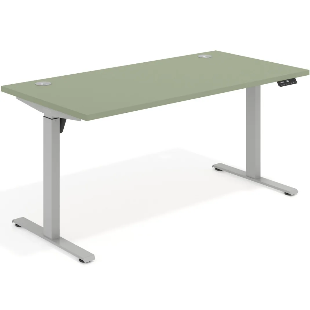 Escritorio Elevable Erghos Motion estructura aluminio canto recto