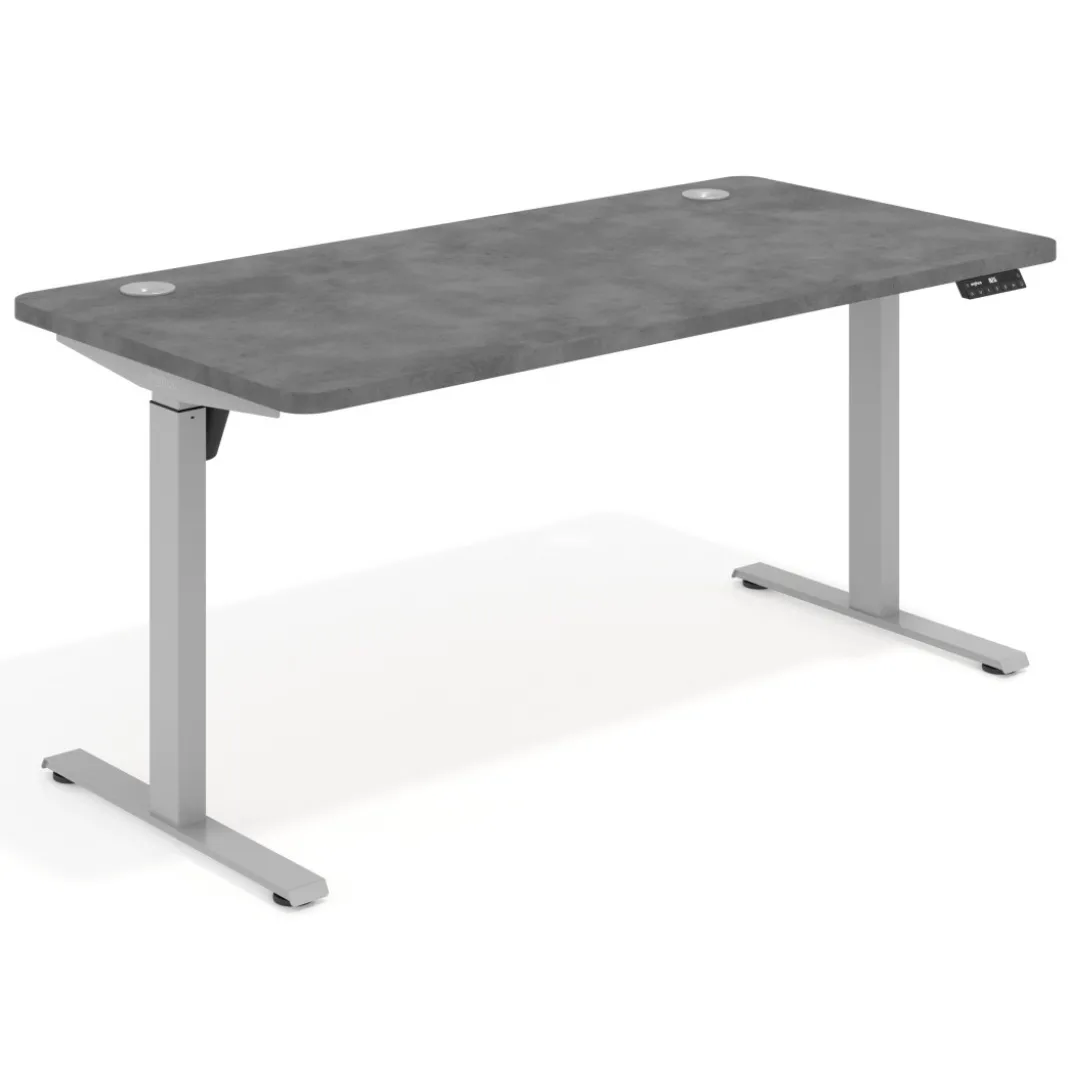 Escritorio Elevable Erghos Motion estructura aluminio 4 cantos curvos