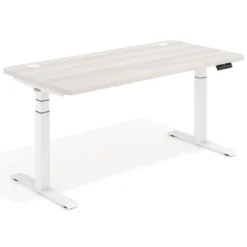 Escritorio Elevable Erghos Motion Pro estructura blanca 4 cantos curvos