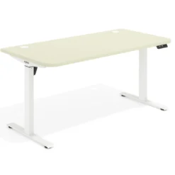 Escritorio Elevable Erghos Motion estructura blanca 2 cantos curvos