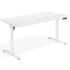 Escritorio Elevable Erghos Motion estructura blanca 2 cantos curvos