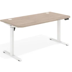Escritorio Elevable Erghos Motion estructura blanca 2 cantos curvos