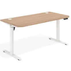Escritorio Elevable Erghos Motion estructura blanca 2 cantos curvos