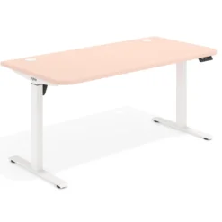 Escritorio Elevable Erghos Motion estructura blanca 2 cantos curvos