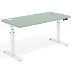Escritorio Elevable Erghos Motion Pro estructura blanca 4 cantos curvos