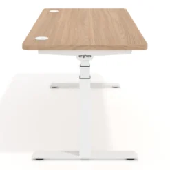 Escritorio Elevable Erghos Motion Pro estructura blanca 4 cantos curvos