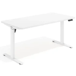 Escritorio Elevable Erghos Motion estructura blanca 4 cantos curvos