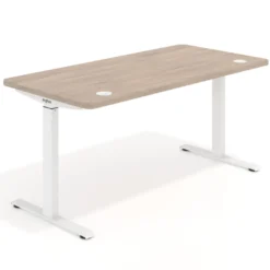 Escritorio Elevable Erghos Motion estructura blanca 4 cantos curvos