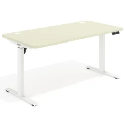 Escritorio Elevable Erghos Motion estructura blanca 4 cantos curvos