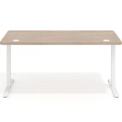 Escritorio Elevable Erghos Motion estructura blanca 4 cantos curvos