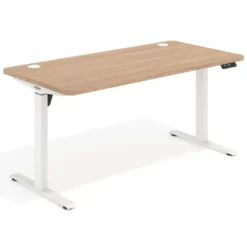 Escritorio Elevable Erghos Motion estructura blanca 4 cantos curvos