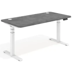 Escritorio Elevable Erghos Motion Pro estructura blanca 2 cantos curvos