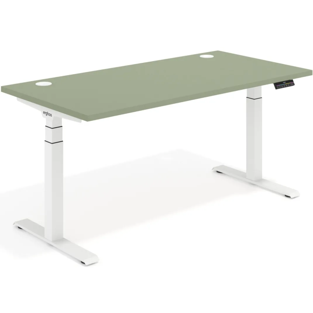 Escritorio Elevable Erghos Motion Pro estructura blanca canto recto