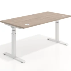 Escritorio Elevable Erghos Motion Pro estructura blanca canto recto