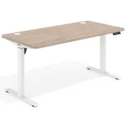 Escritorio Elevable Erghos Motion estructura blanca 4 cantos curvos