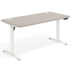 Escritorio Elevable Erghos Motion estructura blanca 4 cantos curvos
