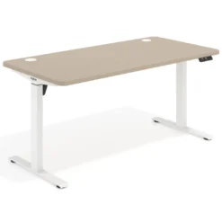 Escritorio Elevable Erghos Motion estructura blanca 4 cantos curvos