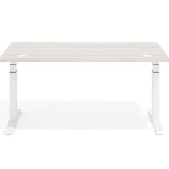 Escritorio Elevable Erghos Motion Pro estructura blanca 2 cantos curvos