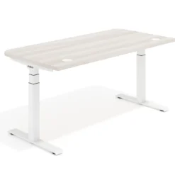 Escritorio Elevable Erghos Motion Pro estructura blanca 2 cantos curvos