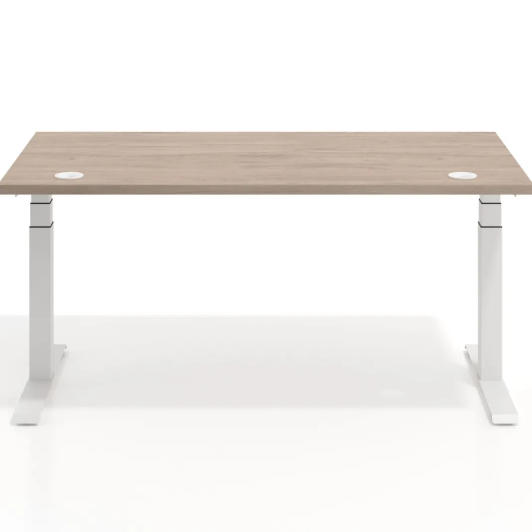 Escritorio Elevable Erghos Motion Pro estructura blanca canto recto