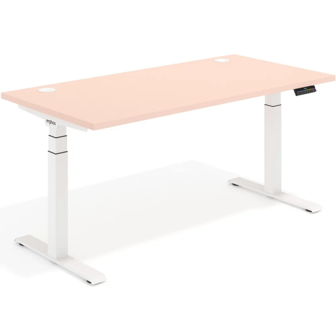 Escritorio Elevable Erghos Motion Pro estructura blanca canto recto