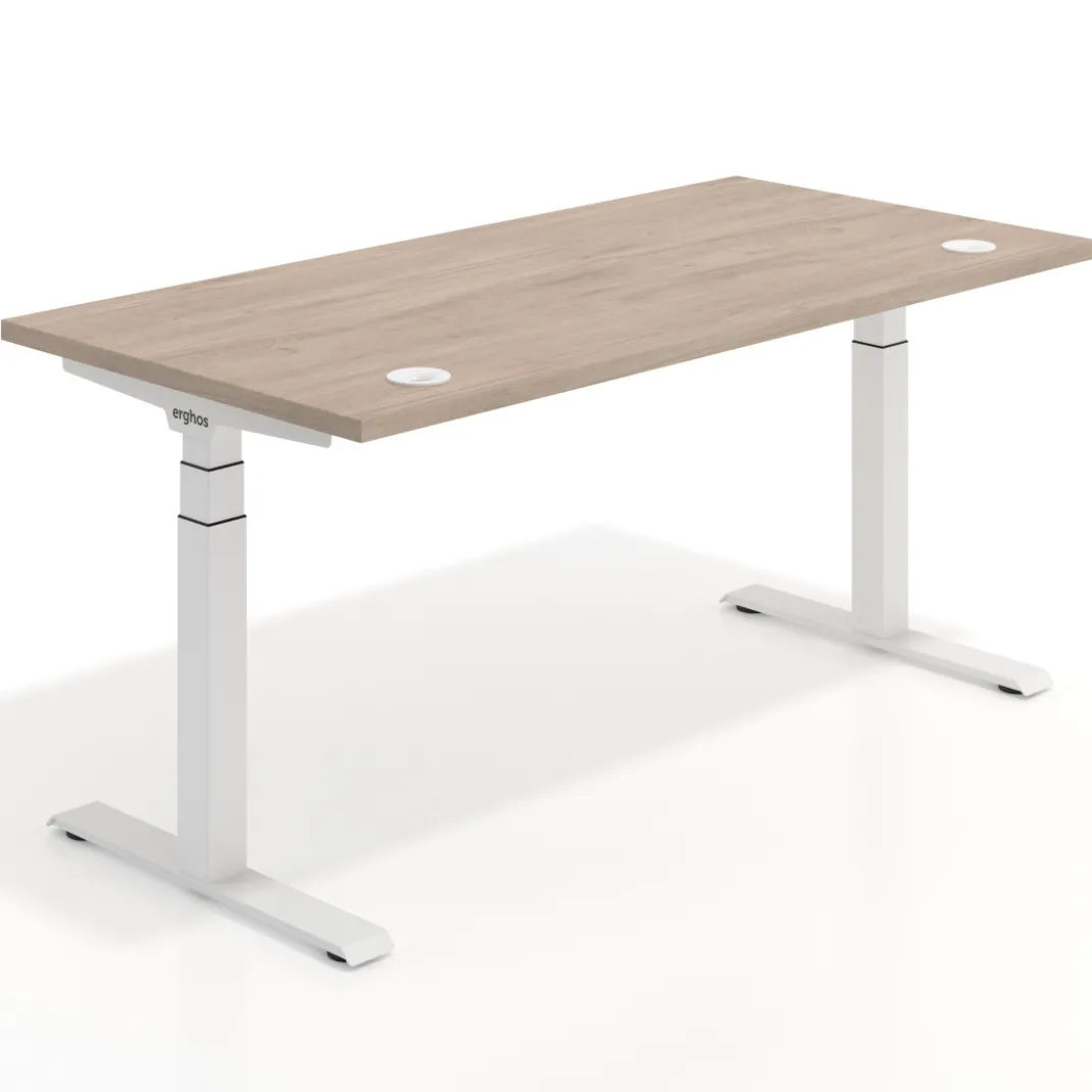 Escritorio Elevable Erghos Motion Pro estructura blanca canto recto