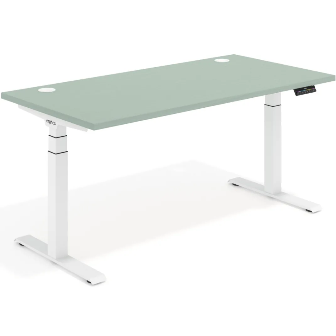 Escritorio Elevable Erghos Motion Pro estructura blanca canto recto