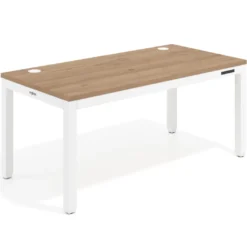 Escritorio Elevable Erghos Quad 4 patas, estructura blanca canto recto