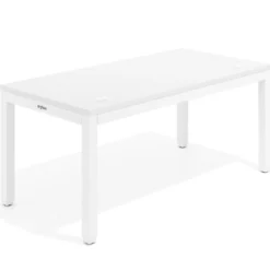 Escritorio Elevable Erghos Quad 4 patas, estructura blanca canto recto