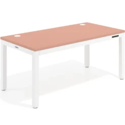 Escritorio Elevable Erghos Quad 4 patas, estructura blanca canto recto
