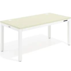 Escritorio Elevable Erghos Quad 4 patas, estructura blanca canto recto