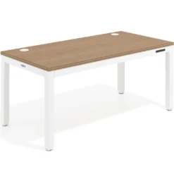 Escritorio Elevable Erghos Quad 4 patas, estructura blanca canto recto