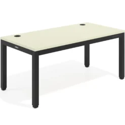Escritorio Elevable Erghos Quad 4 patas, estructura negra canto recto