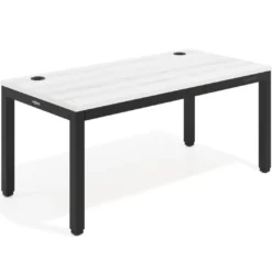 Escritorio Elevable Erghos Quad 4 patas, estructura negra canto recto