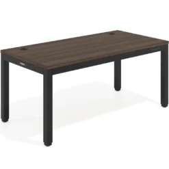 Escritorio Elevable Erghos Quad 4 patas, estructura negra canto recto