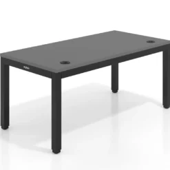 Escritorio Elevable Erghos Quad 4 patas, estructura negra canto recto