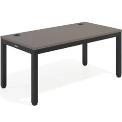 Escritorio Elevable Erghos Quad 4 patas, estructura negra canto recto