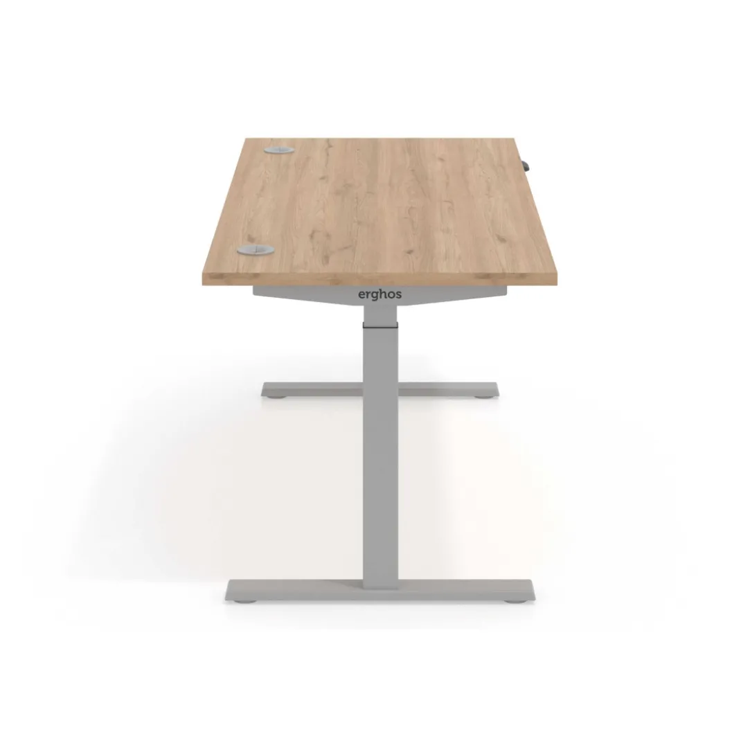 Escritorio Elevable Erghos Smart estructura aluminio canto recto