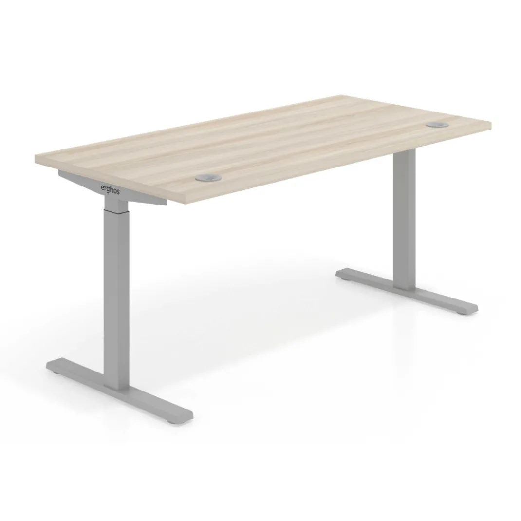 Escritorio Elevable Erghos Smart estructura aluminio canto recto