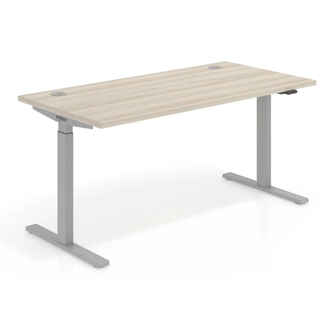Escritorio Elevable Erghos Smart estructura aluminio canto recto