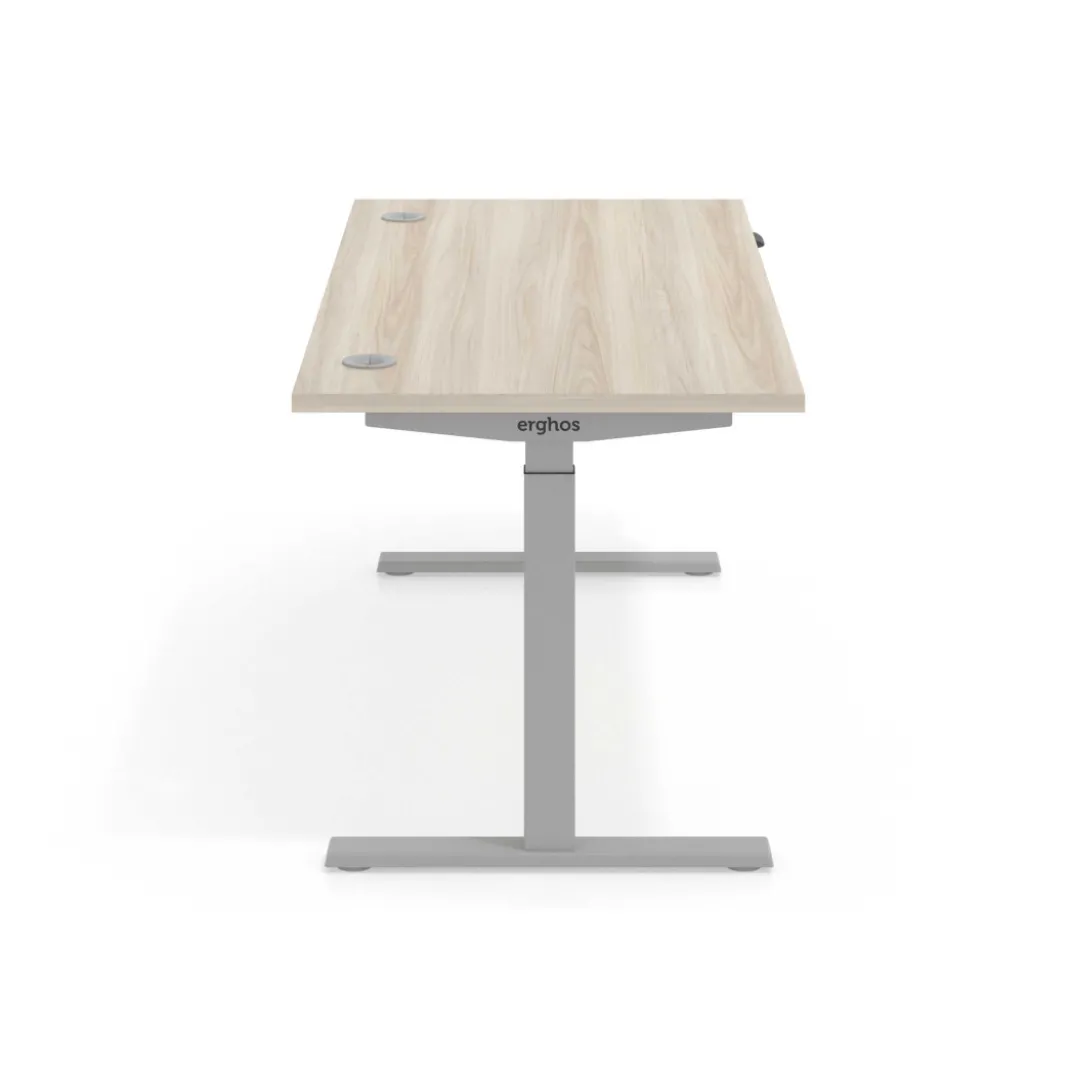 Escritorio Elevable Erghos Smart estructura aluminio canto recto