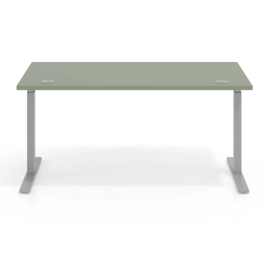 Escritorio Elevable Erghos Smart estructura aluminio canto recto